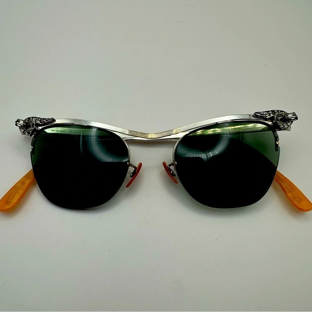 Vintage Bausch & Lomb 1/10 12K GF Rhinestone Eyeglasses w/ Prescription Lenses